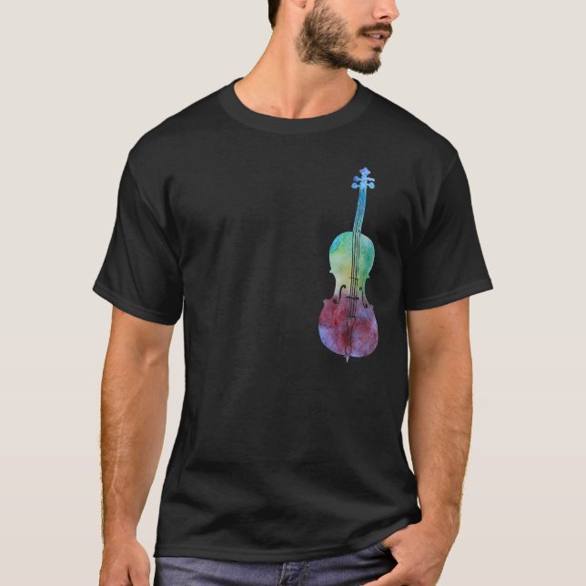 Camiseta Violoncelo lavado color (Anverso)