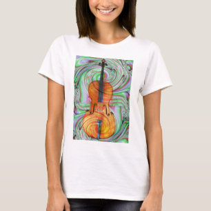 Camiseta Violoncelo psicodélico