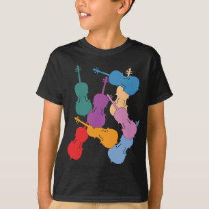 Camiseta Violoncelos coloridos