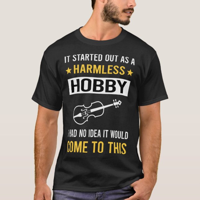 Camiseta Violonchelista de Hobby Inofensivo (Anverso)