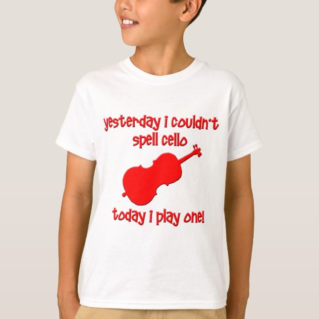 Camiseta violonchelo divertido (Anverso)