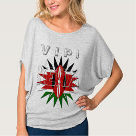 Camiseta VIPI VIP V Colorida Bandera keniana diseño de arte