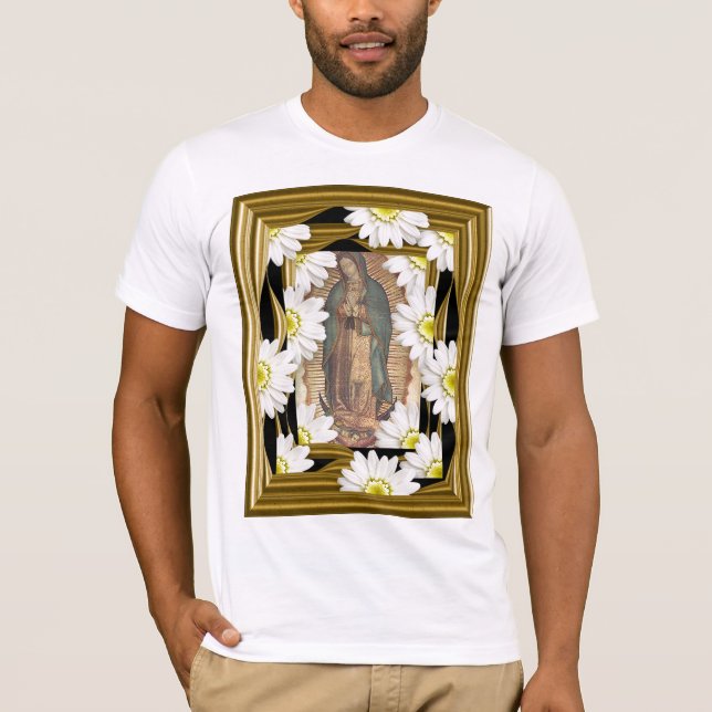 Camiseta Virgen de Guadalupe (con las margaritas) (Anverso)