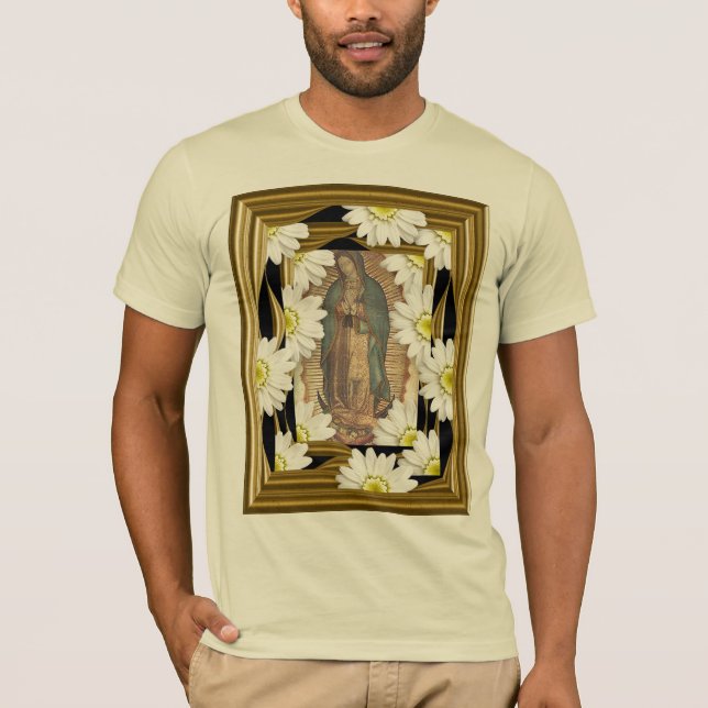 Camiseta Virgen de Guadalupe (con las margaritas) (Anverso)