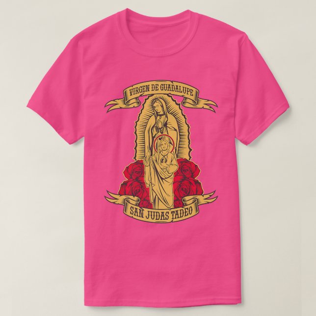 Camiseta Virgen de Guadalupe con San Judas Tadeo  (Diseño del anverso)