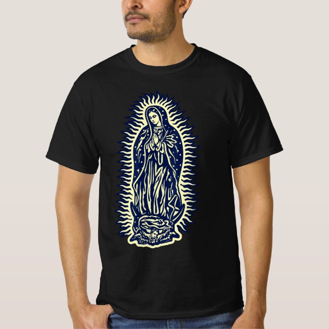 Camiseta Virgen De Guadalupe. Madre María, Virgen Madre. C (Anverso)