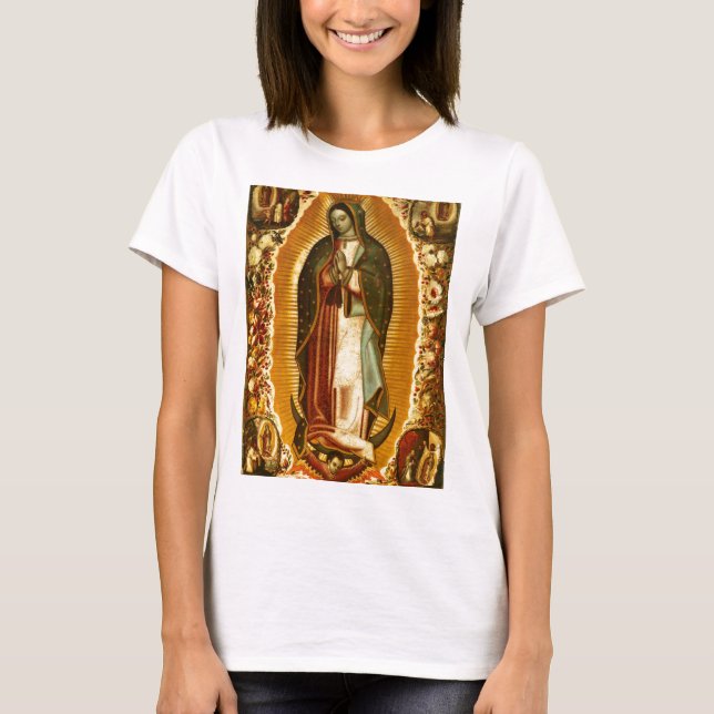 Camiseta Virgen de Guadalupe Nuestra Señora Madre María (Anverso)