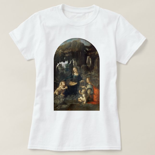 Camiseta Virgen de las Rocas, Leonardo da Vinci (Diseño del anverso)