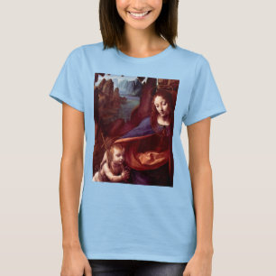 Camiseta Virgen de Leonardo da Vinci (Madonna) de las Rocas