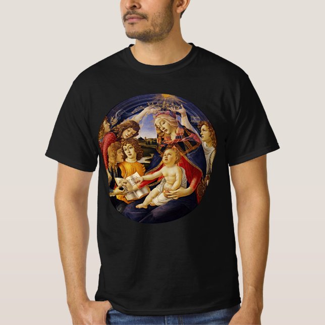 Camiseta Virgen del Magnificat de Sandro Botticelli (Anverso)