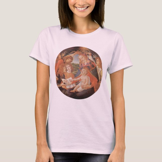 Camiseta Virgen del Magnificat de Sandro Botticelli (Anverso)