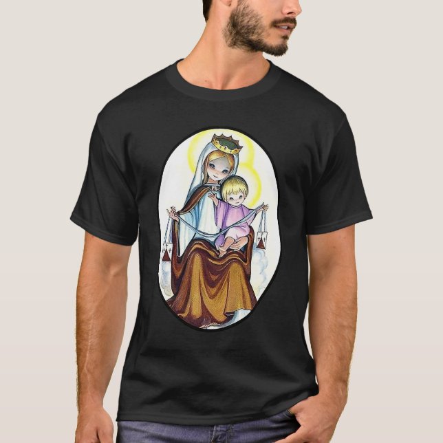 Camiseta Virgen María animada (Anverso)