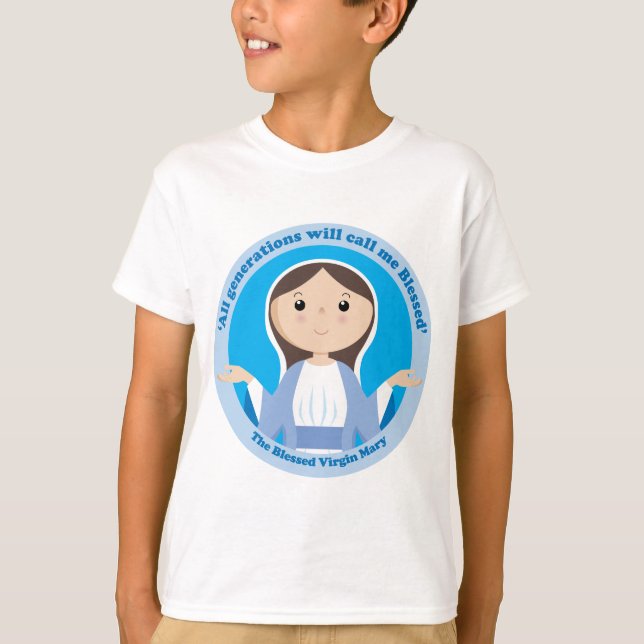 Camiseta Virgen María bendecido (Anverso)