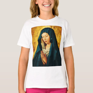 Camiseta Virgen María Hodegetria Arte de Icono Católico Biz