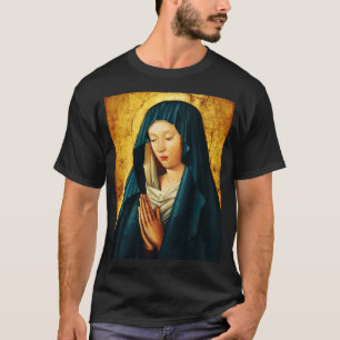 Camiseta Virgen María Hodegetria Arte de Icono Católico Biz