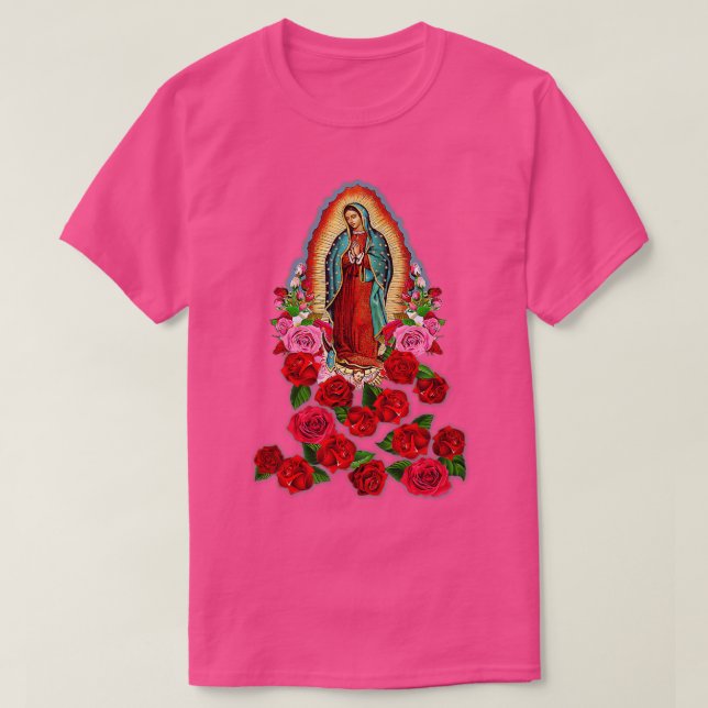 Camiseta Virgen María Nuestra Señora de Guadalupe Santa Cat (Diseño del anverso)