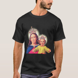 Camiseta Virgen María reina con Jesús