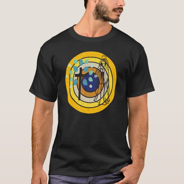 Camiseta Virgen María Santísimo Rosario Católico Devoto (Anverso)