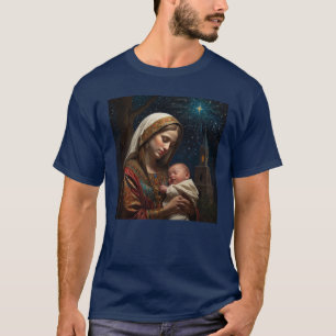 Camiseta Virgen María y Jesús Navidades Natividad