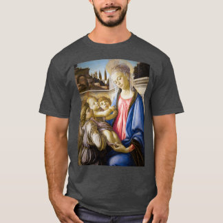 Camiseta Virgen Sandro Botticelli y niño con dos ángeles