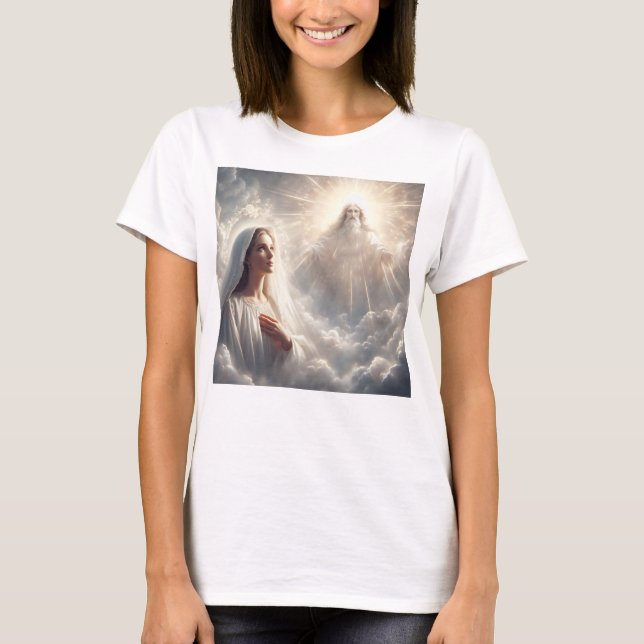 Camiseta Virgen y Bendición Celestial (Anverso)