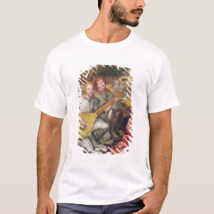 Camiseta Virgen y niño con ángeles