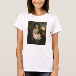 Camiseta Virgen y niño con el santo Catherine de Alexandr