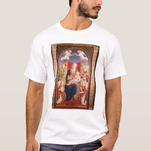 Camiseta Virgen y niño con los músicos y los santos del