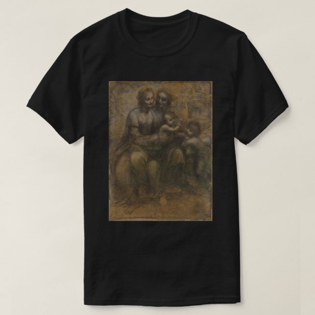 Camiseta Virgen y niño con Santa Ana por Leonardo da Vinci (Diseño del anverso)