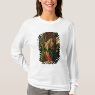 Camiseta Virgen y niño con un monje benedictino