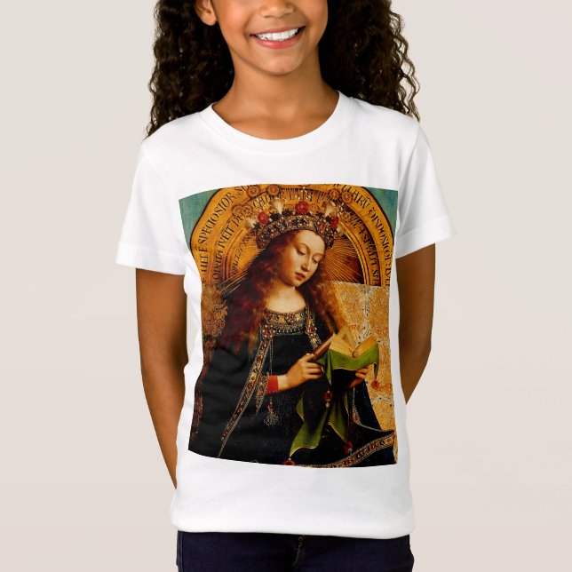 Camiseta Virgin Mary por Jan van Eyck (Anverso)