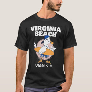 Camiseta VIRGINA BEACH Surfing Vintage Seagull Retro