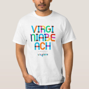 Camiseta Virginia Beach Virginia Mid Century, Pop Art,