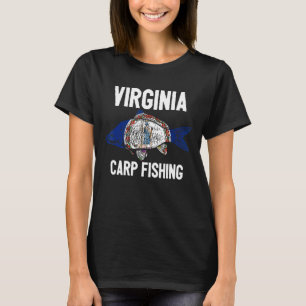 Camiseta Virginia Carp Fishing Angler American Carp Angling