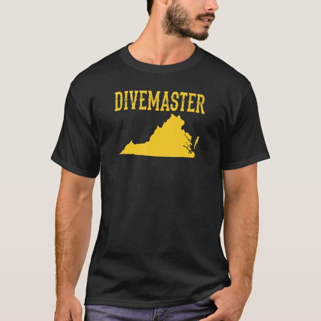 Camiseta Virginia Divemaster Scuba Instructor de Buceo Dive (Anverso)
