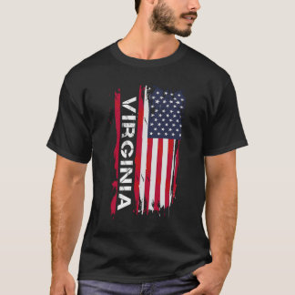 Camiseta Virginia EE. UU. Virginia Negro Pequeño