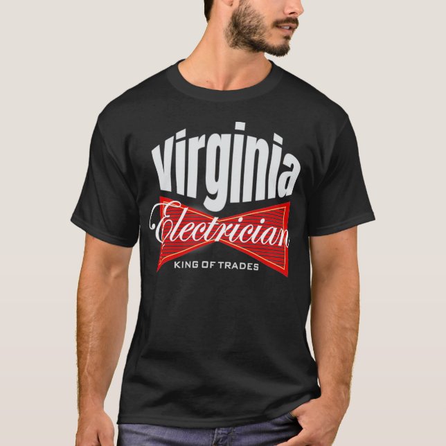 Camiseta Virginia Electrician King of Trades Union (Anverso)