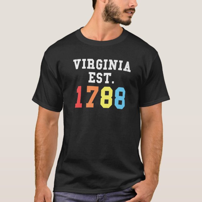 Camiseta Virginia Est 1788 Estados Unidos 2 (Anverso)