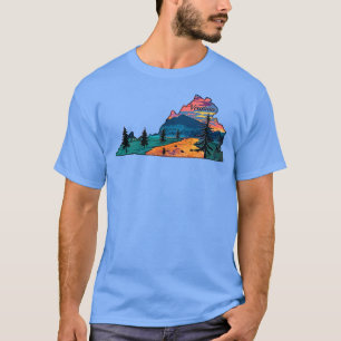 Camiseta Virginia Fly Fishing State River Sunset by Tee Cre