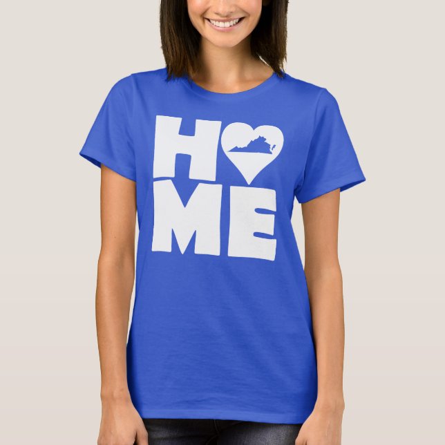 Camiseta Virginia Home Heart State Tees (Anverso)
