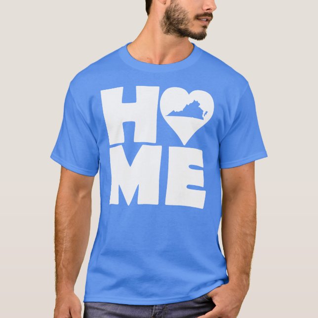 Camiseta Virginia Home Heart State Tees (Anverso)