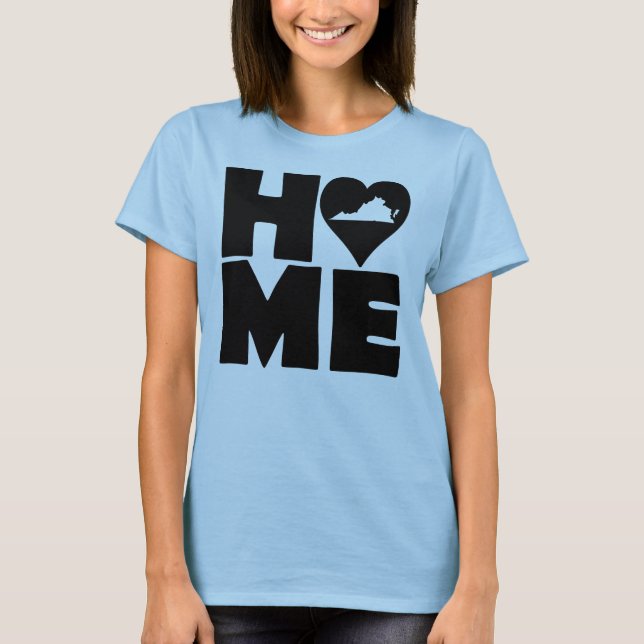 Camiseta Virginia Home Heart State Tees (Anverso)