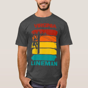 Camiseta Virginia Lineman Sunset Electrician Electrical
