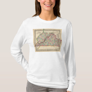 Camiseta Virginia, mapa de W Virginia de Mitchell