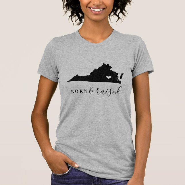 Camiseta Virginia Nace y Raised State Tee (Anverso)
