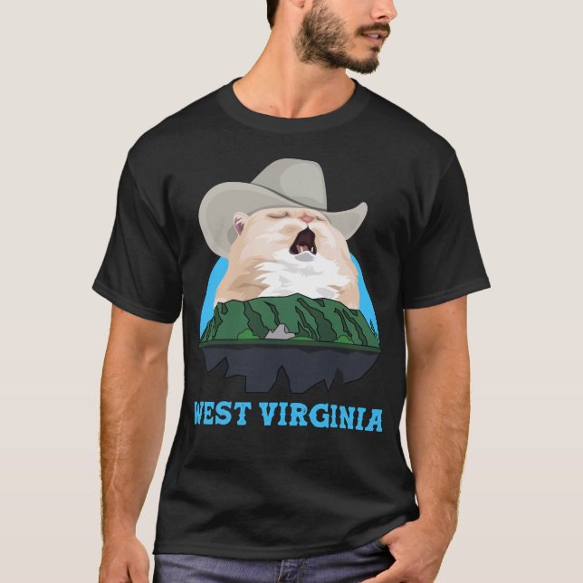 Camiseta VIRGINIA OCCIDENTAL canta meme de gato (Anverso)