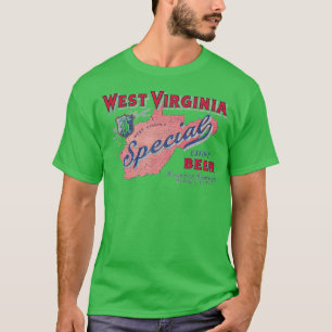 Camiseta Virginia Occidental: Retro de cerveza de exportaci