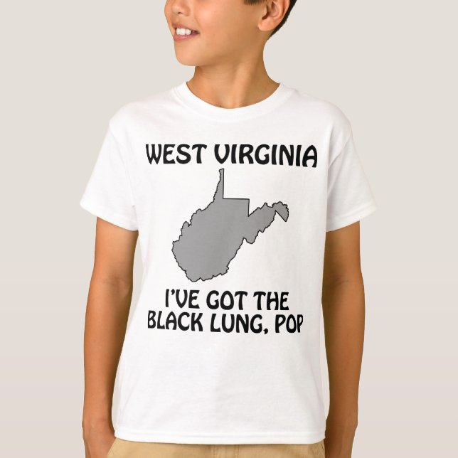 Camiseta Virginia Occidental - Tengo el pulmón negro, Pop (Anverso)