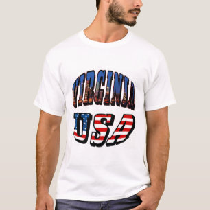 Camiseta Virginia Picture and USA Text