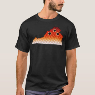 Camiseta Virginia Redfish Colores Rojos Drum Color inspirad